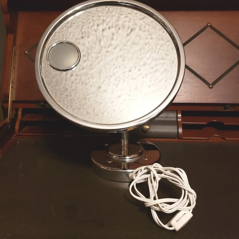 Conair Electric Lighted Makeup Mirror Counter Top Base with Flexible Positioning